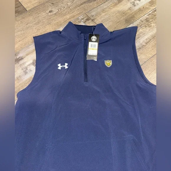 Under Armour Navy Sleeveless Pullover BEF Foundation Medium NWT - Picture 2 of 4
